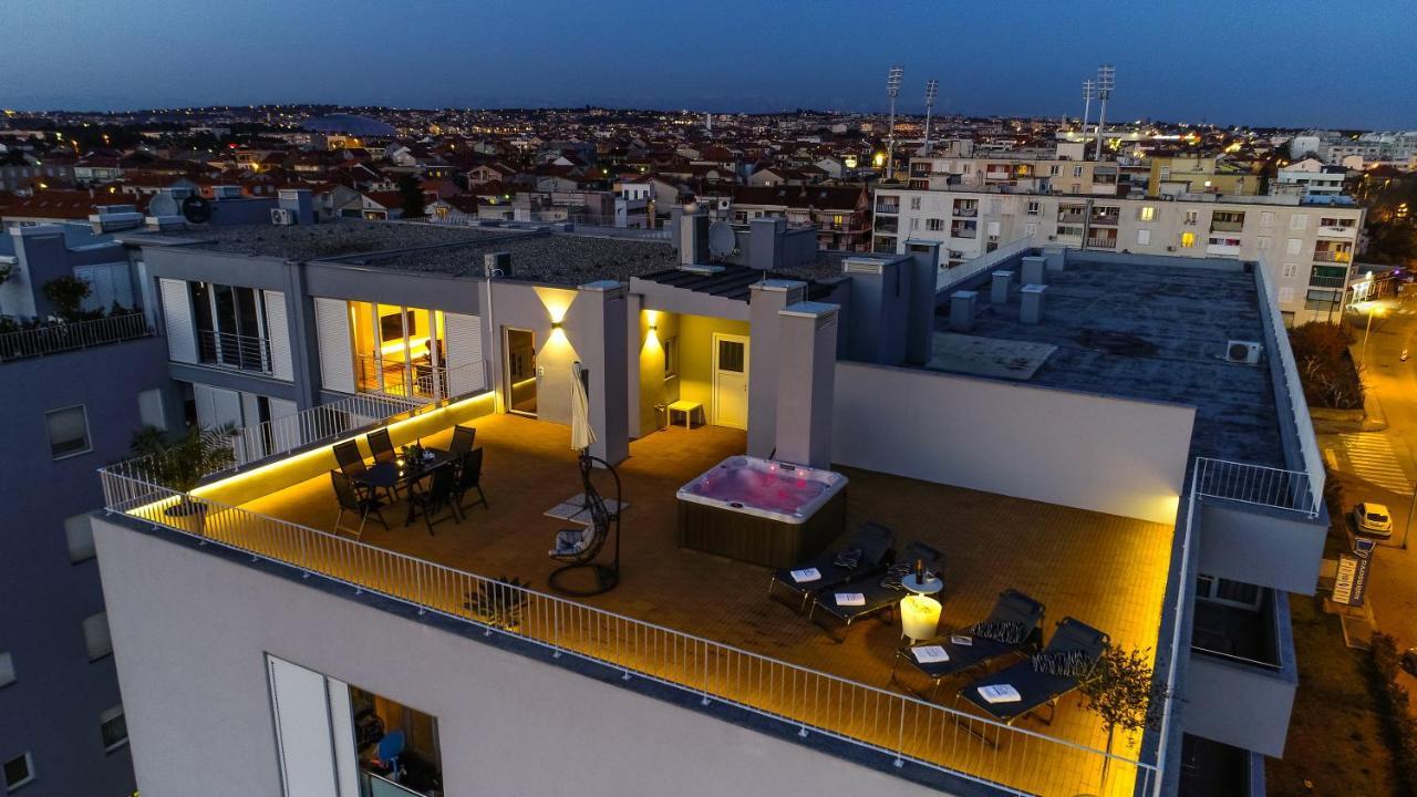 Апартаменты Zadar Sunset Penthouse With Spectacular View And Jacuzzi Экстерьер фото
